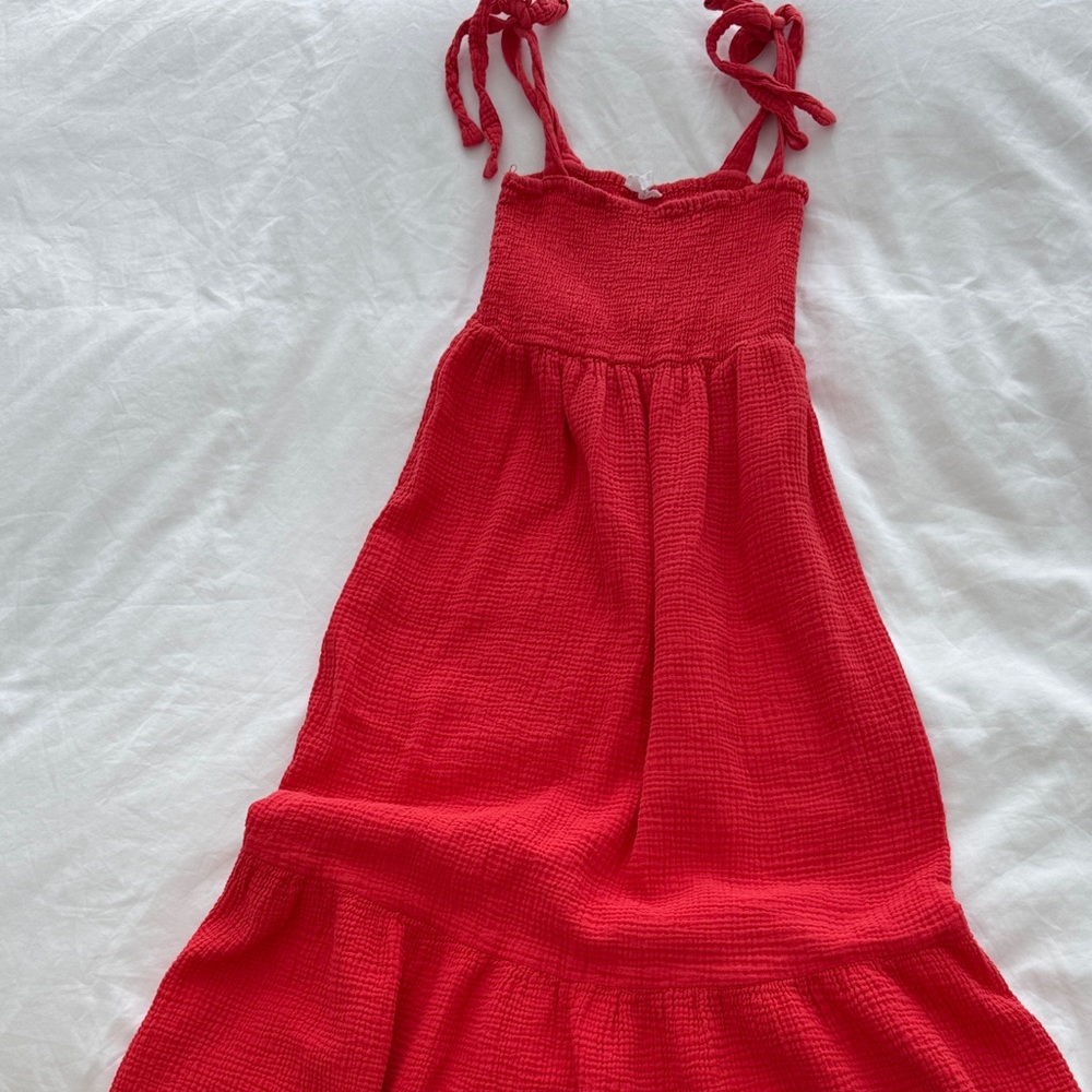 BB Dakota by Steve Madden Red Tie-Strap Girls Sundress